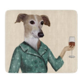 Greyhound Wine Snob Schneidebrett (Vorderseite)