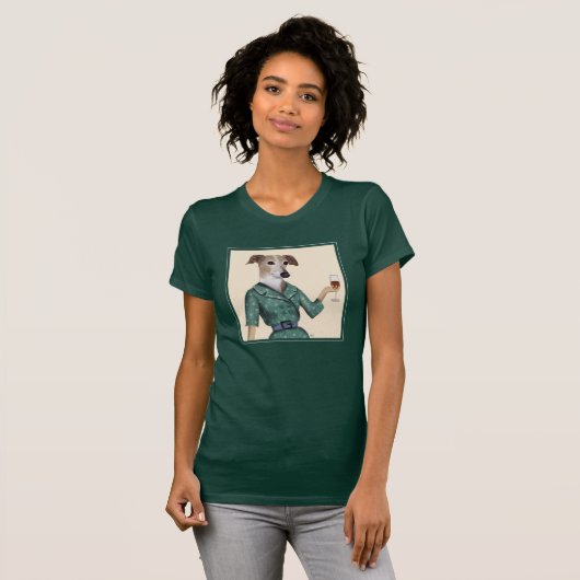 Greyhound Wine Snob T-Shirt (Vorne ganz)