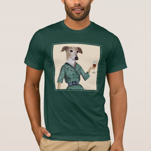 Greyhound Wine Snob T-Shirt (Vorderseite)
