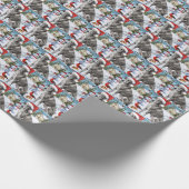Greyhound Winter Wonderland Christmas Joy Geschenkpapier (Ecke)