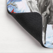 Greyhound Winter Wonderland Christmas Joy Mousepad (Ecke)