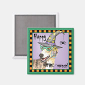 Greyhound Witch Magnet (Vorderseite/Rückseite)