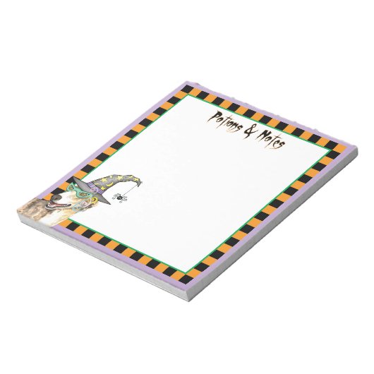 Greyhound Witch Notizblock (Rotiert)