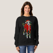 Greyhound Xmas Lighting Weihnachtsmannmütze Greyho Sweatshirt (Vorne ganz)