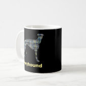 Greyhound Yellow & Blue Grilllinien Kaffeetasse (Vorderseite Links)