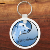Greyhound Yin und Yang Schlüsselanhänger (Vorderseite)