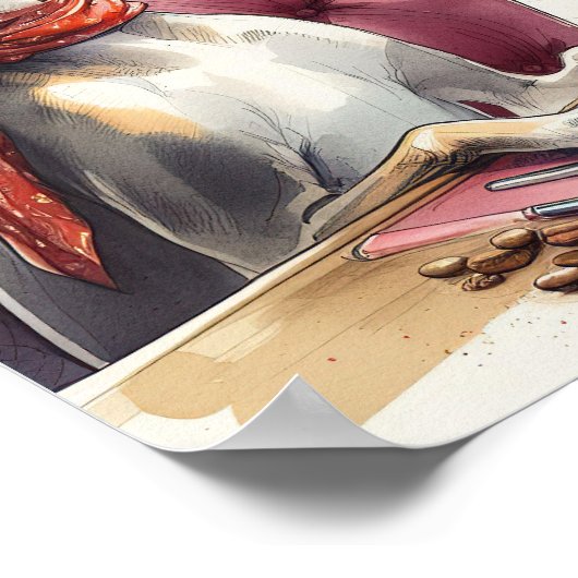 Greyhound's Coffee Time Poster (Ecke)