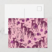 Greyhounds Garden Artwork Greyhound Rose Postkarte (Vorne/Hinten)