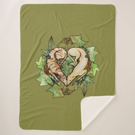 Greyhounds Heart Fawn Brindle Greyhound Sherpadecke (Vorderseite)