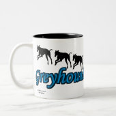 Greyhounds-Hund Lover laufen Zweifarbige Tasse (Links)