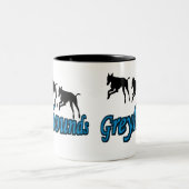 Greyhounds-Hund Lover laufen Zweifarbige Tasse (Mittel)