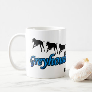 Greyhounds Hund Lover Personalisiert laufen Kaffeetasse