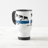 Greyhounds Hund Lover Personalisiert laufen Reisebecher (Vorderseite Links)
