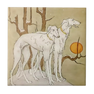 „Greyhounds im Winter“ von Marjorie Miller Fliese