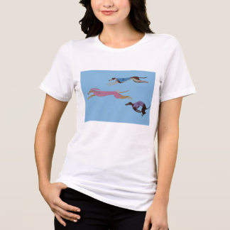  Greyhounds racing with one in bunny suit T-Shirt Tri-Blend Shirt