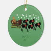 Greyhounds Sleigh Niedlich Holiday Keramik Ornament (Links)