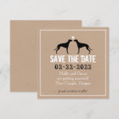 Greyhounds Wedding Save the Date (Vorne/Hinten)