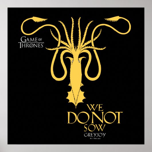 Greyjoy Sigil - Wir säen nicht Poster (Vorne)