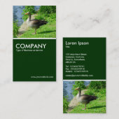 Greylag Goose - Dunkelgrün Visitenkarte (Vorne/Hinten)