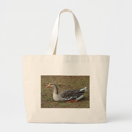 Greylag Swan Goose Cross Jumbo Stoffbeutel (Vorne)