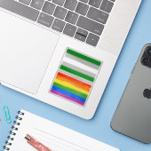 Greyromantischer Stolz Aufkleber (Laptop mit iPhone)