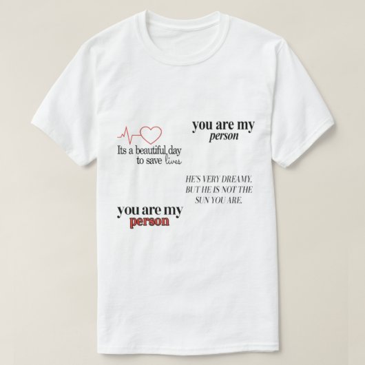 Greysanatomy Scrub Cap Vier Packung T-Shirt (Design vorne)