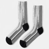 Greyscale Abstract B&W Art  Socken (Linkes Detail)