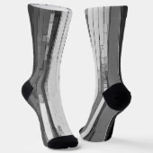 Greyscale Abstract B&W Art  Socken (Gewinkelt)