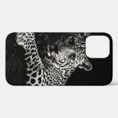 GREYSCALE FOTO VON LYING LEOPARD Case-Mate iPhone HÜLLE (Rückseite (Horizontal))
