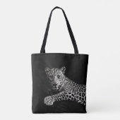GREYSCALE FOTO VON LYING LEOPARD TASCHE (Rückseite)