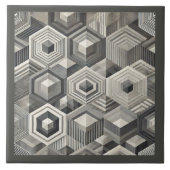 Greyscale Geometrie Fliese (Vorderseite)