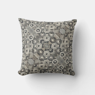 Greyscale Geometrie Kissen
