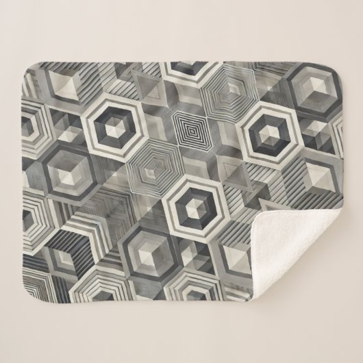 Greyscale Geometrie Sherpadecke (Vorderseite (Horizontal))