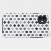 Greyscale Polka-Punkt-gemusterter Kasten Case-Mate iPhone Hülle (Rückseite (Horizontal))