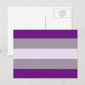 Greysexual Stolperflagge Postkarte (Vorne/Hinten)
