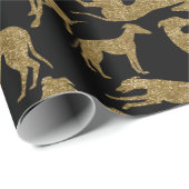 Greyt Glitzer Look Greyhounds Geschenkpapier (Rolleneckpunkt)