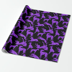 Greyt Glitzer Look Greyhounds Geschenkpapier