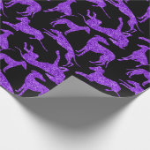 Greyt Glitzer Look Greyhounds Geschenkpapier (Ecke)
