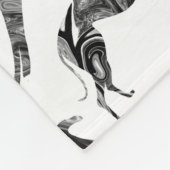 Greyt Greyhound Marble Silhouetten Fleecedecke (Ecke)