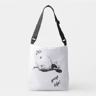 Greyt Leben-Windhund-Kreuz-Leichensack Tragetaschen Mit Langen Trägern