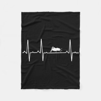 Grhopper Heartbeat Gift For Men Women Katydid Love Fleecedecke