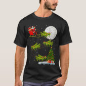 Grhopper Santa Sleigh Flying Funny Magical Christm T-Shirt (Vorderseite)