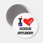 GRIBBLES SETTLEMENT - I-Liebe Magnet (Vorderseite/Rückseite)