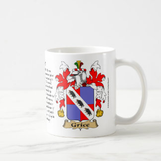 Grice, der Ursprung, die Bedeutung und das Wappen Kaffeetasse
