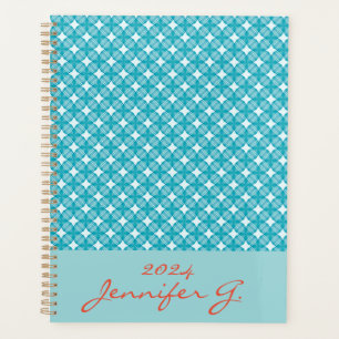 Grid and Stars Gingham Muster 2 Planer
