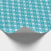 Grid and Stars Gingham Pattern Geschenkpapier (Ecke)