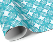 Grid and Stars Gingham Pattern Geschenkpapier (Rolleneckpunkt)