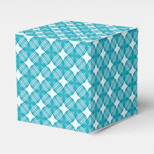 Grid and Stars Gingham Pattern Geschenkschachtel (Vorderseite)