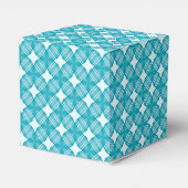 Grid and Stars Gingham Pattern Geschenkschachtel (Rückseite)
