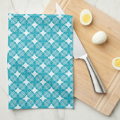 Grid and Stars Gingham Pattern Geschirrtuch (Viertel Falte)